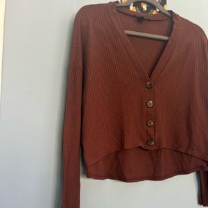 Brown button cardigan